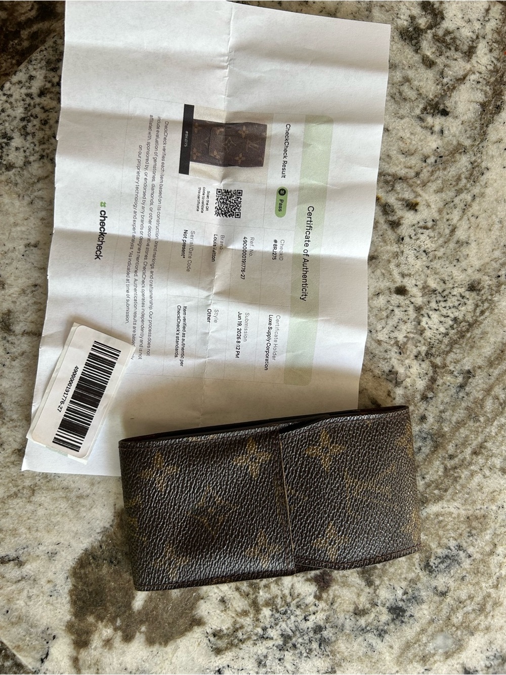Louis Vuitton Brown Monogram Small Pocket Sleeve